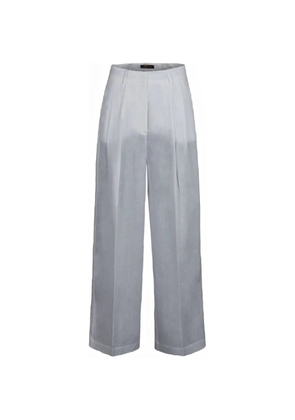 Moorer Rumy pleated wide trousers - White