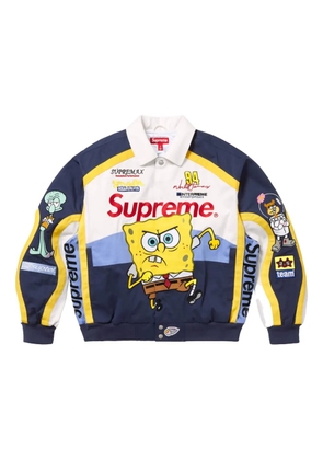 Supreme x SpongeBob SquarePants Jeff Hamilton racing jacket - White