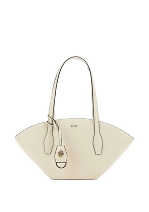 BOSS trapezoid top handle shoulder bag - Neutrals