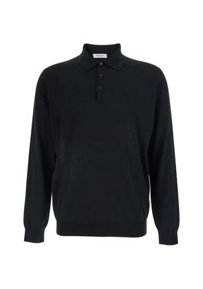 Kangra long-sleeved polo shirt - Black