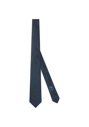 Gucci GG silk jacquard tie - Blue