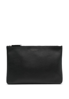 Orciani zip-fastening leather pouch - Black