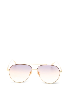 Linda Farrow Marcelo pilot-frame sunglasses - Gold