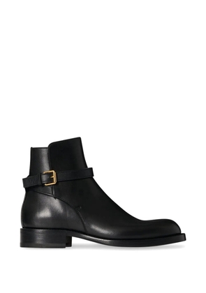 The Row Nobilis Buckle leather ankle boots - Black