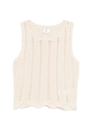 Bye crochet scallop top - Neutrals