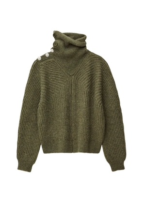 Ba&Sh Romane buttoned roll-neck sweater - Green