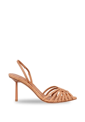 Le Silla Embrace Panama 80mm woven raffia sandals - Neutrals
