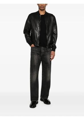 Zanone long-sleeve crew-neck knitwear - Black