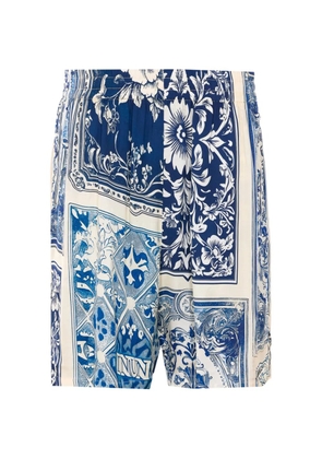 Ih Nom Uh Nit elasticated printed shorts - Blue