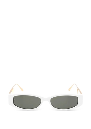 Linda Farrow geometric-frame sunglasses - White