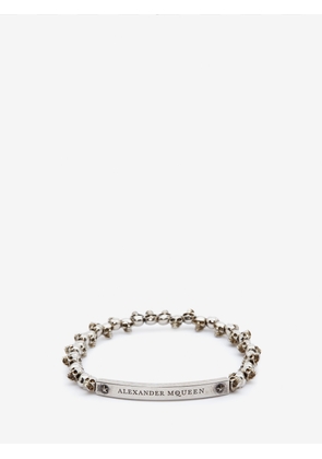 McQueen Skull Bracelet - Silver - Men
