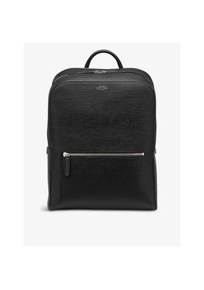 Mens Smythson Panama Zip-Around Leather Backpack