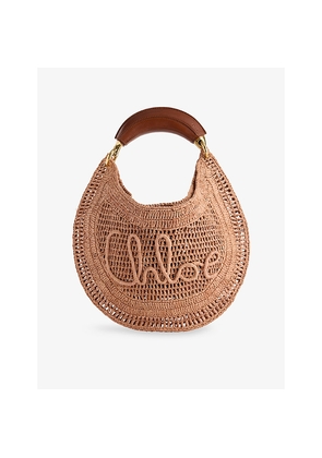 Womens Chloe Summer Banana Raffia Hobo Bag