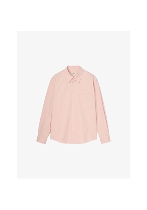 Mens Sandro Striped Relaxed-Fit Cotton Shirt