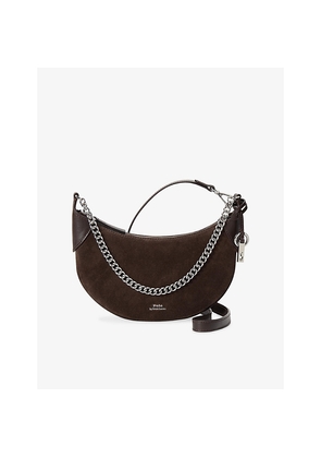 Womens Polo Ralph Lauren Curved Suede Cross-Body Bag