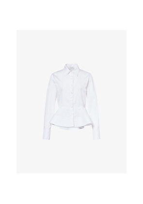 Womens Stella Mccartney Peplum-Waist Tailored Cotton Shirt