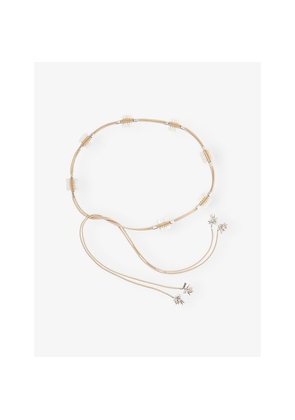 Womens Isabel Marant Ranea Leather and Mother-Of-Pearl Belt