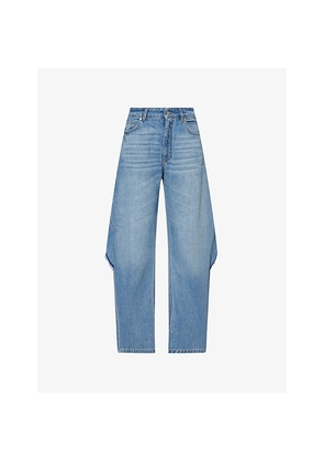Womens Stella Mccartney Relaxed Curve Deconstructed Denim Jeans