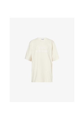 Womens Stella Mccartney Come Together Slogan Cotton T-Shirt