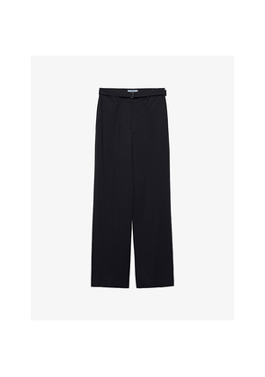 Womens Prada Wide-Leg Wool Trousers