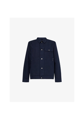 Mens Finisterre Basset Patch-Pocket Cotton Trucker Jacket