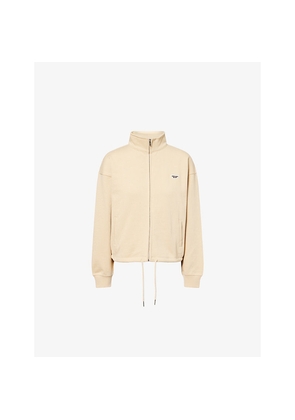 Womens Adanola Embroidered-Logo High-Neck Cotton Sweatshirt