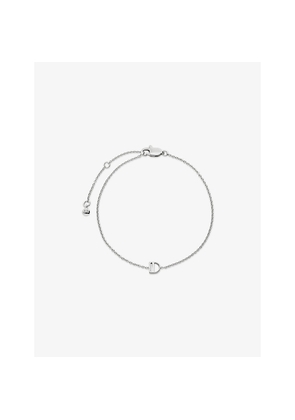 Womens Monica Vinader Initial D 925 Sterling Silver Chain Bracelet