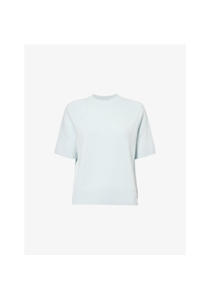 Womens Anine Bing Jackson Logo-Plaque Cashmere Top