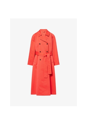 Womens Skall Studio Spring Double-Breasted Cotton Coat