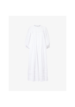 Womens Skall Studio Florentine Embroidered Cotton Midi Dress