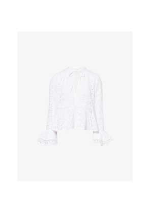 Womens Skall Studio Frigga Flounce Cotton Shirt