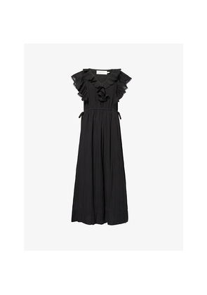 Womens Skall Studio Clea Ruffled Cotton Midi Dress