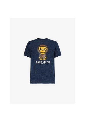 Mens A Bathing Ape Baby Milo Graphic-Print Cotton T-Shirt