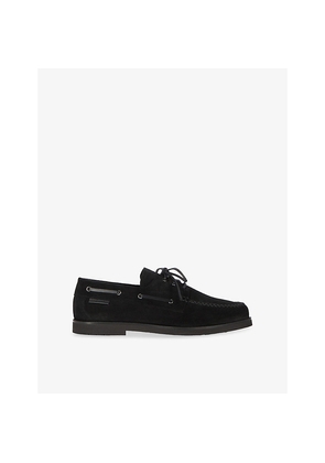 Mens The Kooples Lace-Up Suede Loafers