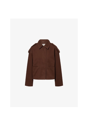 Womens 4th & Reckless Kourt Classic-Collar Cotton Jacket