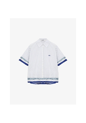 Womens Loewe Layered Striped Cotton-Blend Shirt