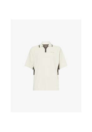 Mens Manors Club Logo-Print Stretch-Jersey Polo Top