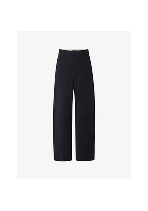 Womens Soeur Hawk Straight-Leg High-Rise Crepe Trousers
