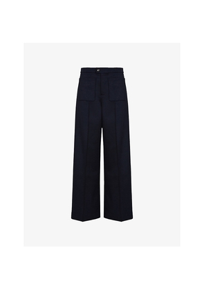 Womens Soeur Harry Flared Straight-Leg High-Rise Stretch-Woven Trousers