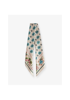 Womens Weekend Max Mara Floral-Print Silk Scarf