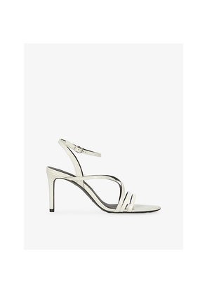 Womens The Kooples Patent-Leather Heeled Sandals