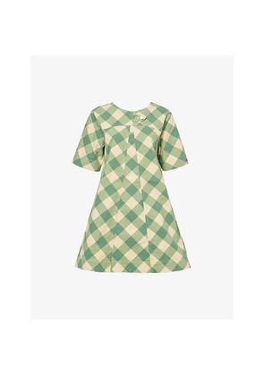 Womens Damson Madder Bridget Gingham Cotton Mini Dress