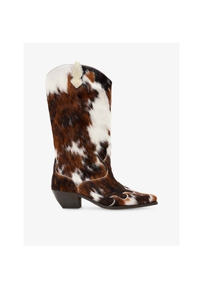 Womens Allsaints Dolly Western Leather Boots