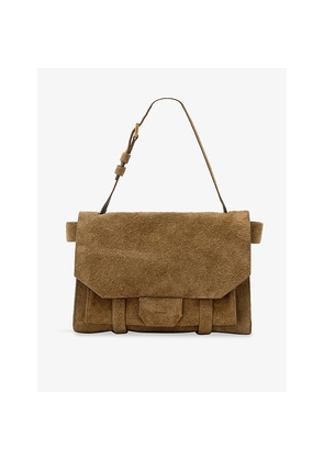 Womens Allsaints Ursa Slouchy Suede Satchel