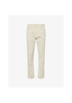 Mens Dunhill Five-Pocket Straight Cotton Twill Trousers