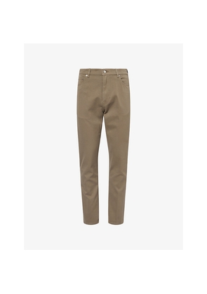 Mens Dunhill Five-Pocket Straight Cotton Twill Trousers