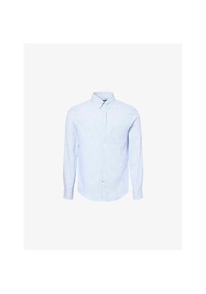 Mens Dunhill Stripe Long-Sleeve Cotton Shirt