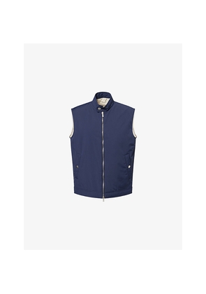 Mens Eleventy Snap-Collar Lightweight Shell Gilet
