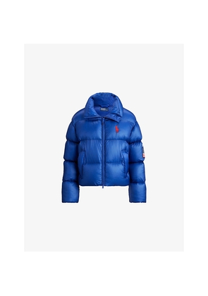 Womens Polo Ralph Lauren Flag Mid-Weight Down Puffer Jacket