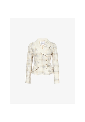 Womens Vivienne Westwood Stormy Checked Cotton-Blend Jacket